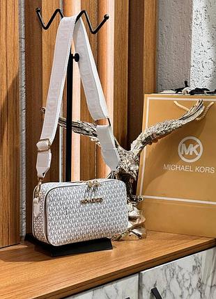 Сумка маленькая белая женская michael kors клатч сумка майкл корс кросс-боди