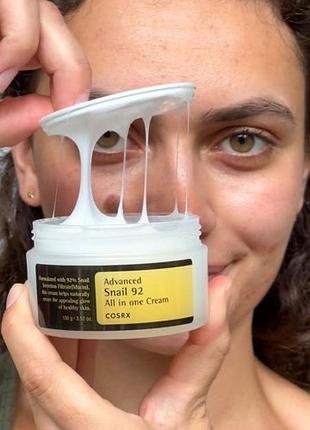 Багатофункціональний крем із муцином равлика cosrx advanced snail 92 all in one cream 100ml