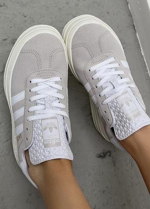 Кеди adidas gazelle grey white sale!!!