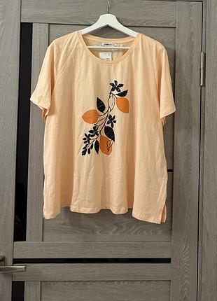 Котонова футболка великого розміру