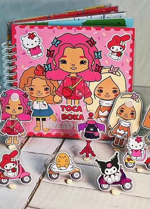 Альбом игра на липучках тока-бока hello kitty