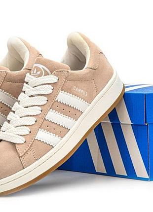 Женские кроссовки adidas campus beige white 37-38-39-40-41