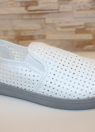 Слипоны женские белые т1910