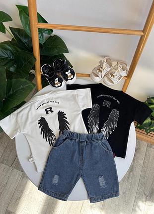 Літній костюм для хлопчика шорти + футболка