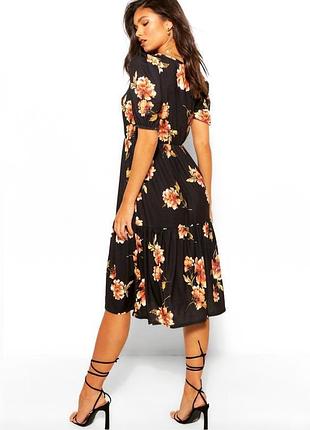 Сукня міді в квітковий принт