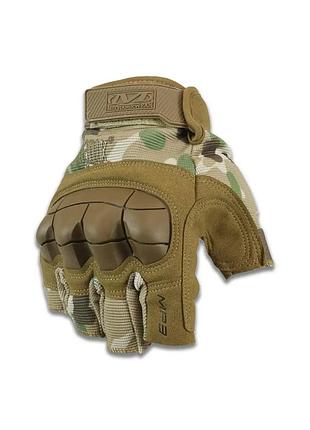 Перчатки тактические беспалые mechanix multicam  размеры: m, l, xl,2xl