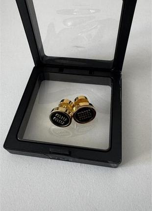 Сережки miu miu емаль