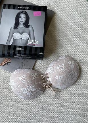 Липкий бюстгальтер метелик бюстгальтер на силіконі hunkemoller