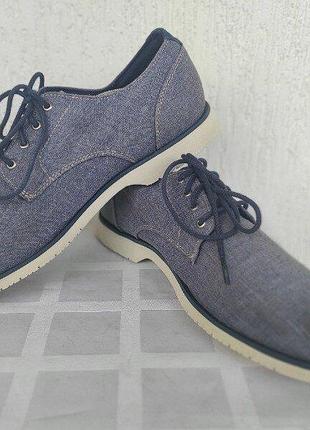 Стильние,брендовие,текстильние туфли Black timberland р.44