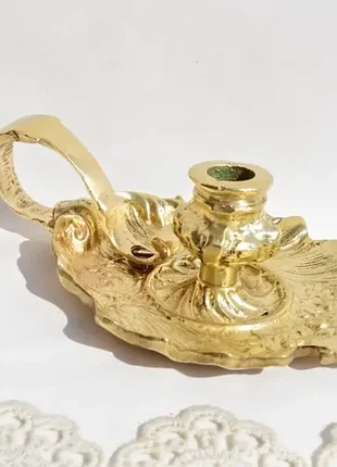 Интересный редкий антикварный подсвечник!