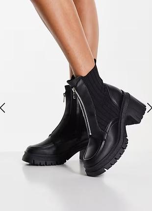 Ботинки челси asos design на массивной подошве 39 р, 25 см
