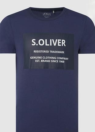 Чоловіча футболка з принтом синя s.oliver