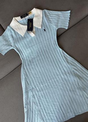 Ніжна блакитна сукня-поло polo ralph lauren