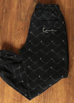 Рідкі широкі спортивні штани karl kani vintage mens royal fleece black heavy weight track pants