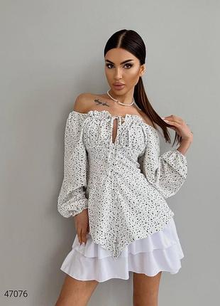 Платье мини с рюшами3 фото