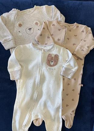 Слипы, бодики, ромперы, человечки next 0-3