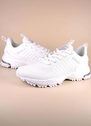Белые женские кроссовки на лето baas marathon classic white, легкие текстильные кроссовки лето