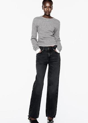 Вкорочені джинси прямого крою zara