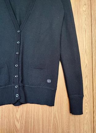 Шерстяной кардиган кофта с кожаными вставками от trussardi ➡️ размер xs (наш 38р)5 фото