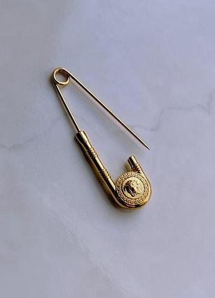 Заколка - брошь versace gold mini