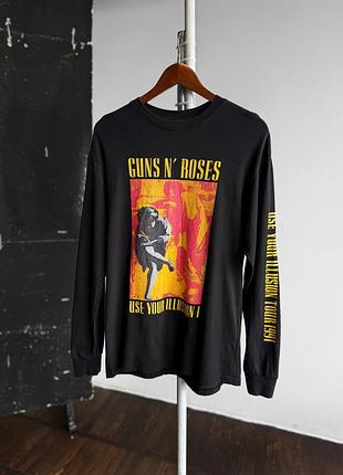Guns n roses 1991 tour mens print t-shirt rock band merch чоловічий лонгслів з довгим рукавом