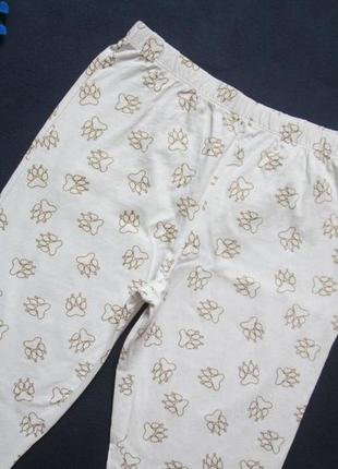 Классные подростковые хлопковые пижамные домашние брюки принт следы с манжетами f&f3 фото