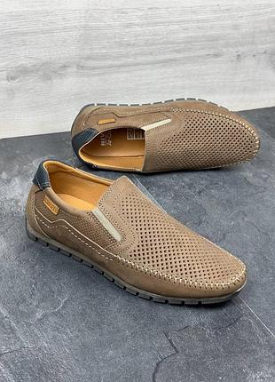Чоловічі шкіряні мокасини (перфорація)
