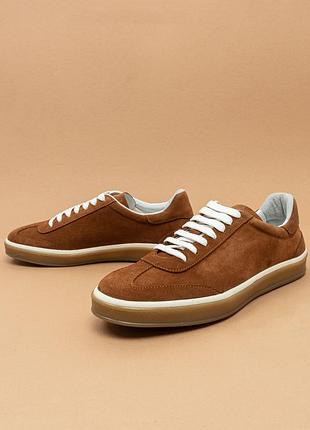 Чоловічі кросівки кеди замшеві коричневі демісезонні 40-44 кроссовки мужские rovigo
