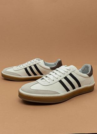 Чоловічі кросівки кеди шкіряні білі демісезонні 40-44 кроссовки мужские rovigo