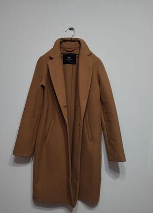 Пальто горчичное cropp