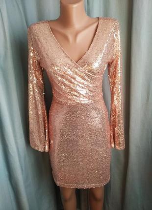 Женское платье в пайетках, размер 42/46