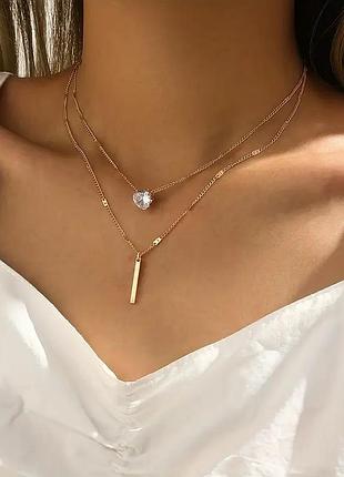 Двойная цепочка с капелькой
двойная цепочка