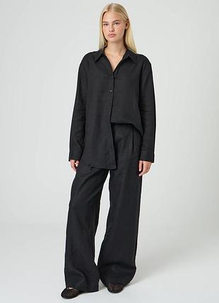 Сорочка льон massimo dutti