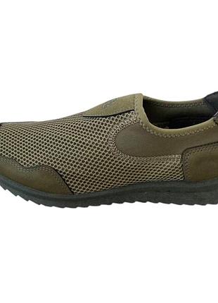 Сліпони мокасини чоловічі літні хакі (дм-408-2)