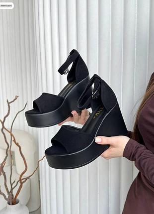 🔥босоножки майли черный замш