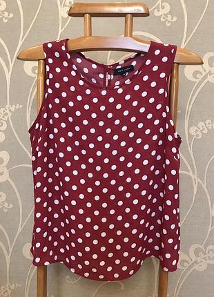 Очень красивая и стильная брендовая блузка в горох 20.