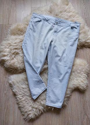 💚♥️🩵 красивые светло-голубые джинсы в белую полоску