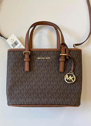 Сумка michael kors jet set travel extra-small logo top-zip bag 35t9gtvt0b оригінал з сша