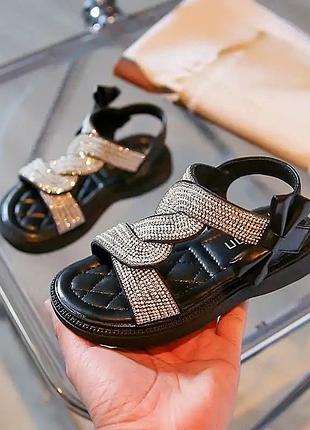 Детские нарядные босоножки для девочки девичьи экокожа нарядные босоножки золотые серебряные черные