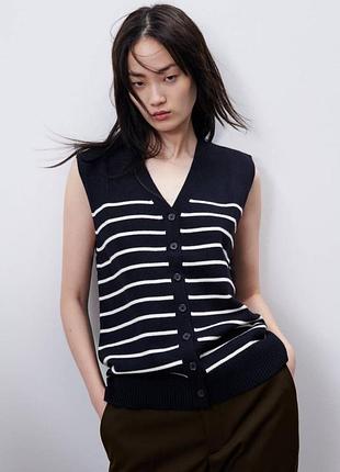 Жилет смужка полоска zara
