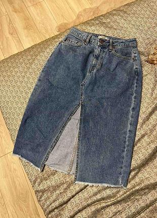 Юбка женская джинсовая классная стильная базовая модель