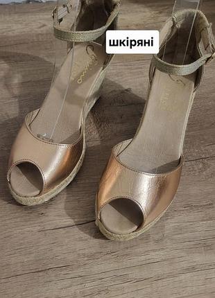 Кожаные босоножки, стильные босоножки2 фото