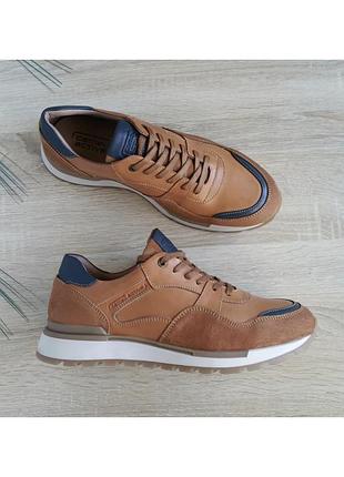 Шкіряні коричневі чоловічі кросівки camel active 42-43 розмір