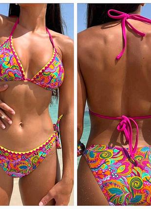 Купальник раздельный, с веземками, shein,  l.