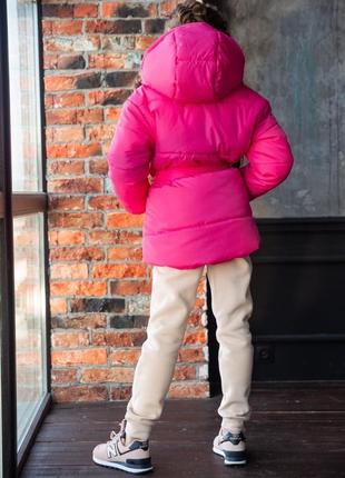 Объёмная зимняя куртка на девочку 134-152 р-р3 фото