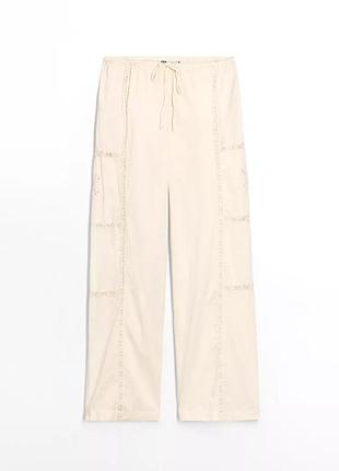 Брюки жіночі бежеві zara new