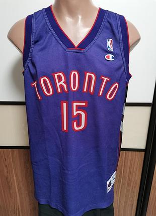 Champion винтажная баскетбольная майка nba toronto raptors carter
