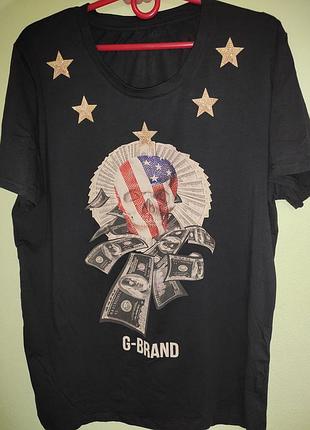 Стильная новая сток фирменная футболка бренд g-brand.л