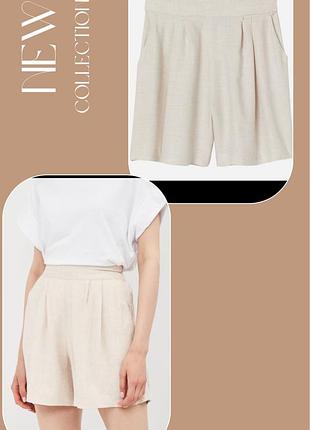 Легкі льняні шорти h&m