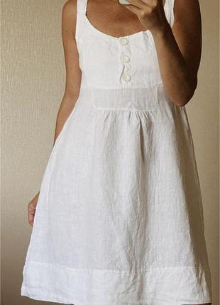 Платье платье сарафан zara льняное.